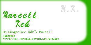 marcell kek business card